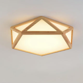 Solara Plafonnier en bois diamant géométrique moderne