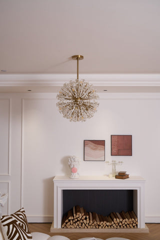 Aurora Lustre de Luxe en Métal Doré