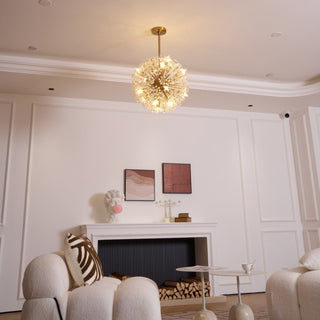 Aurora Lustre de Luxe en Métal Doré