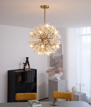 Aurora Lustre de Luxe en Métal Doré