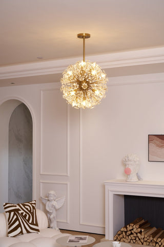 Aurora Lustre de Luxe en Métal Doré