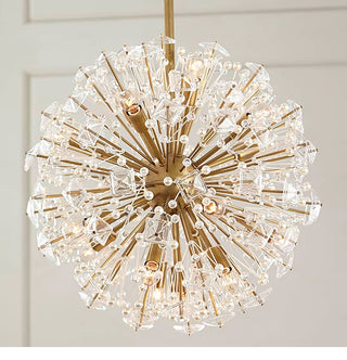 Aurora Lustre de Luxe en Métal Doré