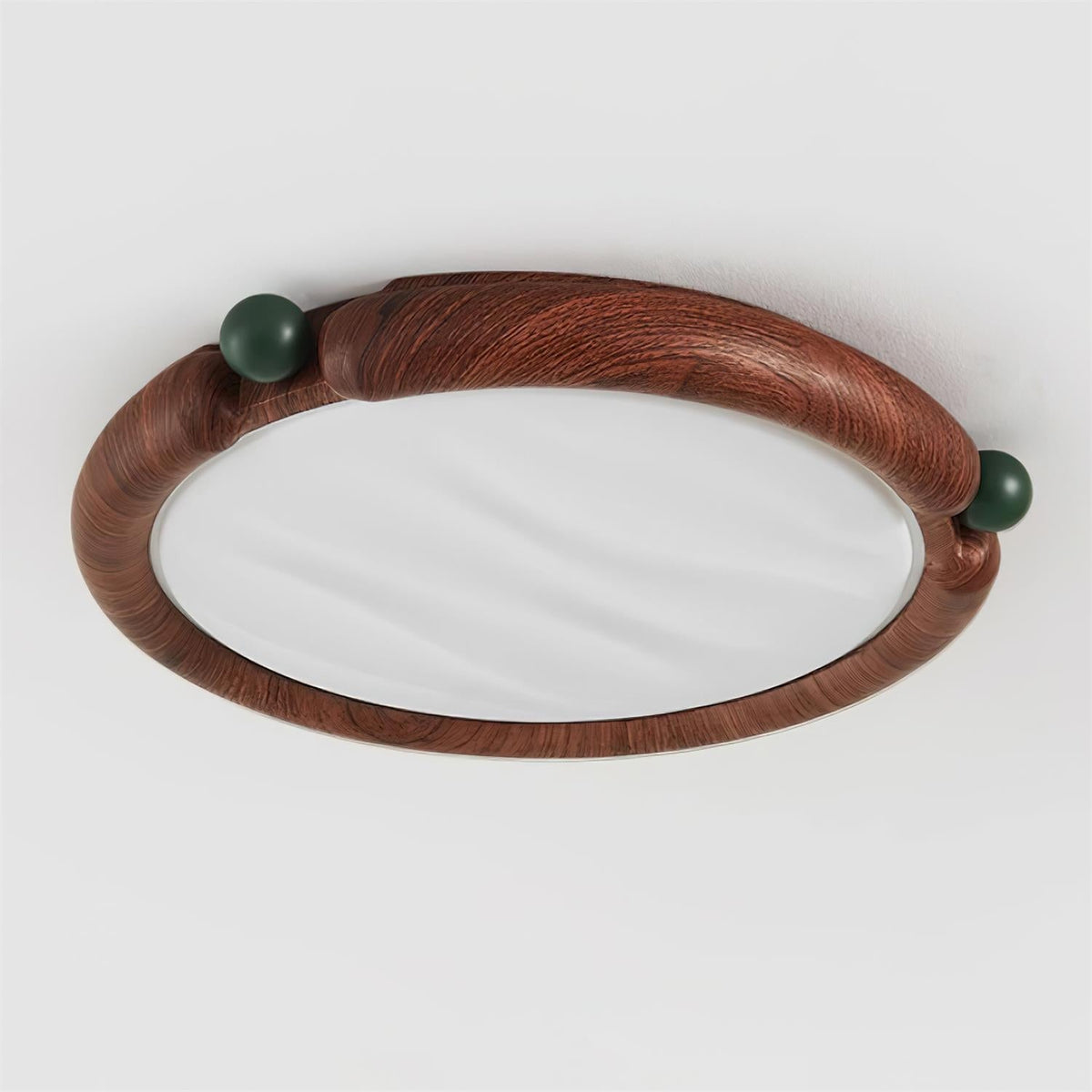 Ceiling Light Round Panel Walnut A/B Model-Neutral Decor