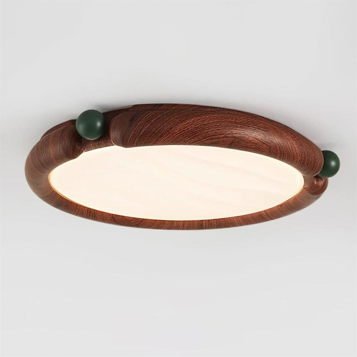 Ceiling Light Round Panel Walnut A/B Model-Neutral Decor