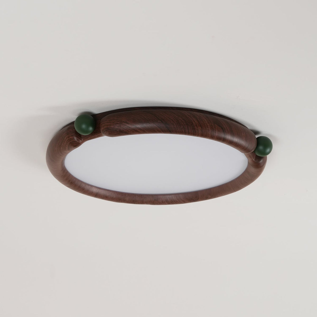 Ceiling Light Round Panel Walnut A/B Model-Neutral Decor