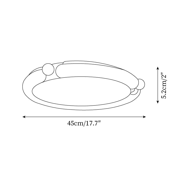 Ceiling Light Round Panel Walnut A/B Model-Neutral Decor
