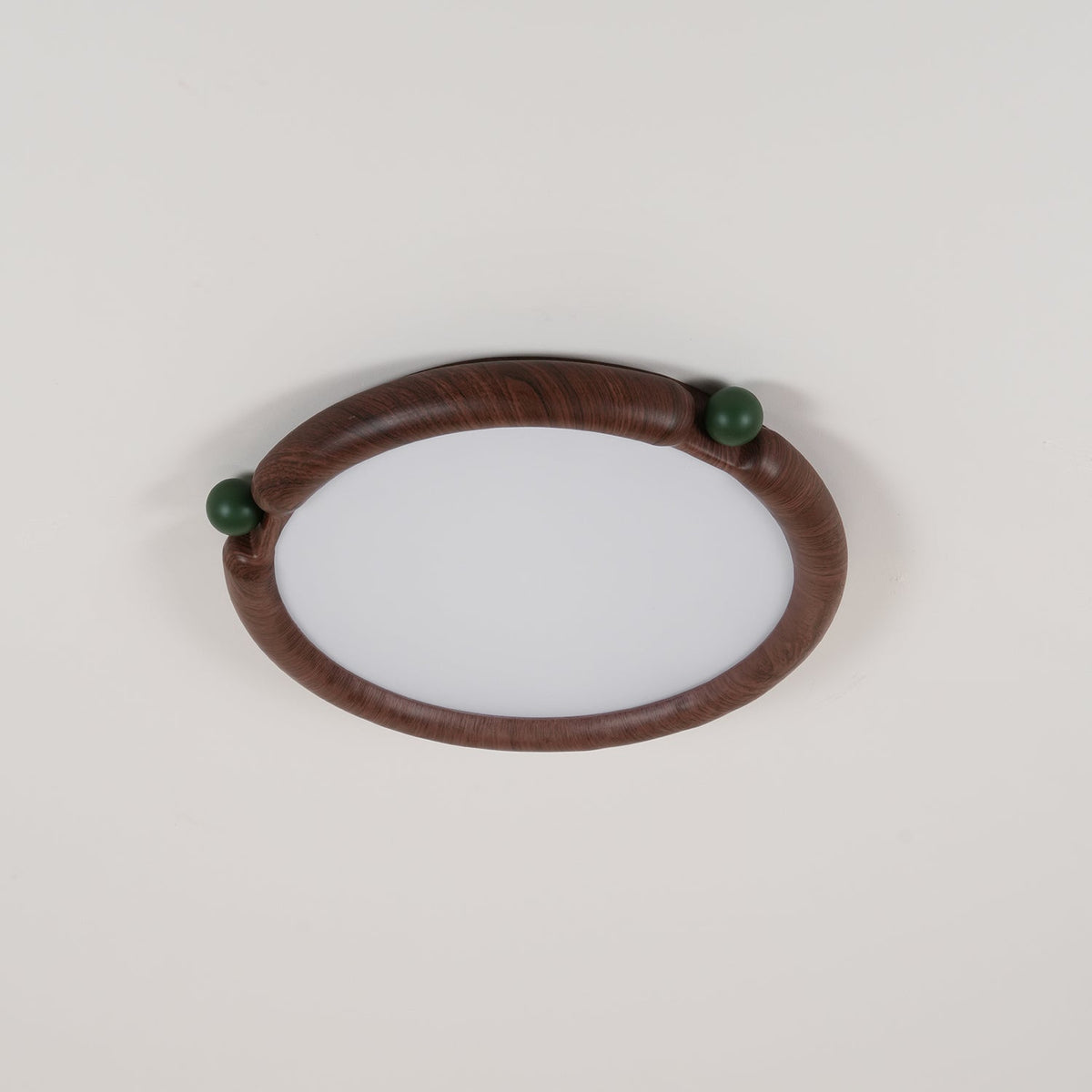 Ceiling Light Round Panel Walnut A/B Model-Neutral Decor