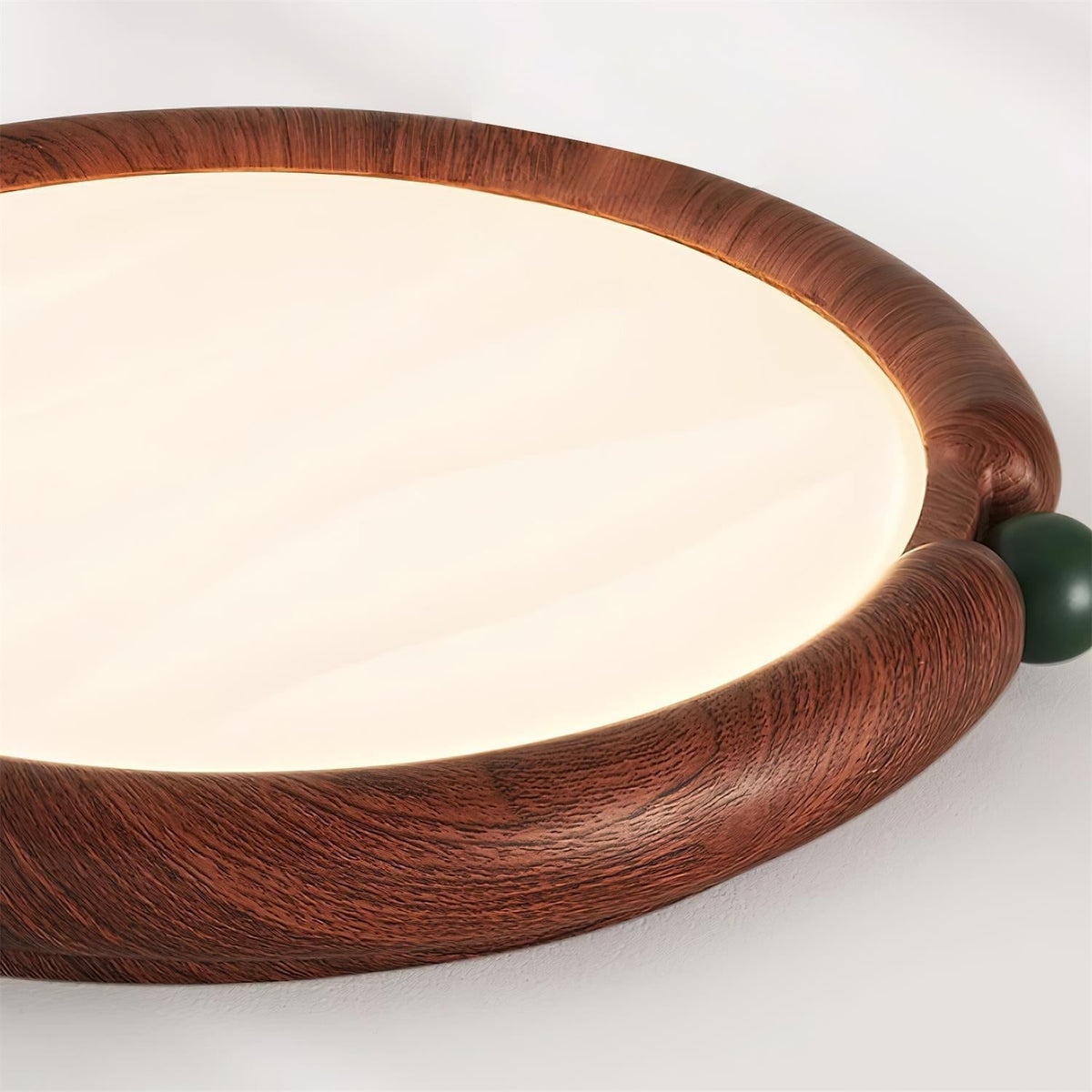 Ceiling Light Round Panel Walnut A/B Model-Neutral Decor