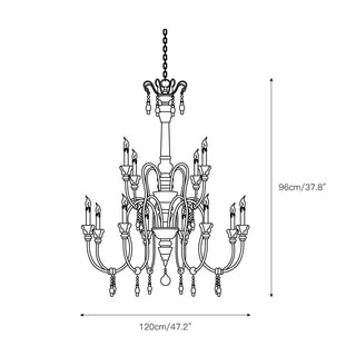 Epoch Lustre Bois Métal Luxe Postmoderne