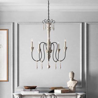 Epoch Lustre Bois Métal Luxe Postmoderne
