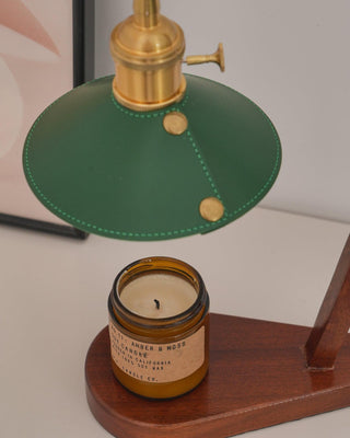 Elvuia Lampe de Table en Bois Vert
