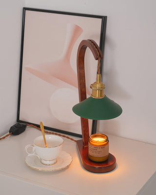 Elvuia Lampe de Table en Bois Vert