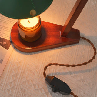 Elvuia Lampe de Table en Bois Vert