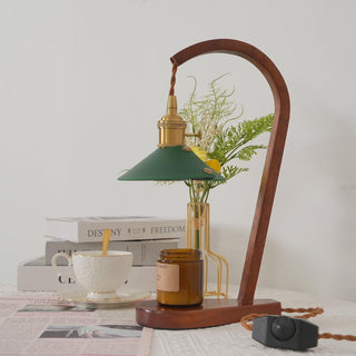 Elvuia Lampe de Table en Bois Vert