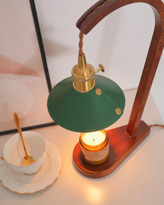 Elvuia Lampe de Table en Bois Vert
