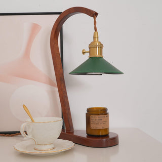 Elvuia Lampe de Table en Bois Vert