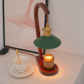 Elvuia Lampe de Table en Bois Vert