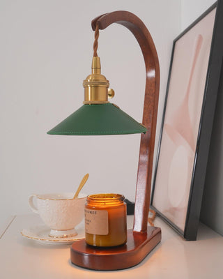 Elvuia Lampe de Table en Bois Vert