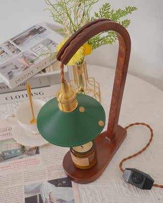 Elvuia Lampe de Table en Bois Vert