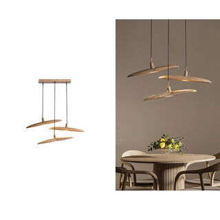 Zelirira Lame Bois Pendentif Lumière