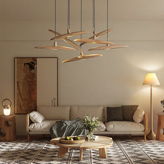 Zelirira Lame Bois Pendentif Lumière