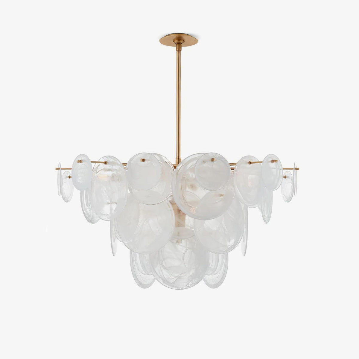 Corena Lustre en Cristal et Laiton avec Disques Luxueux