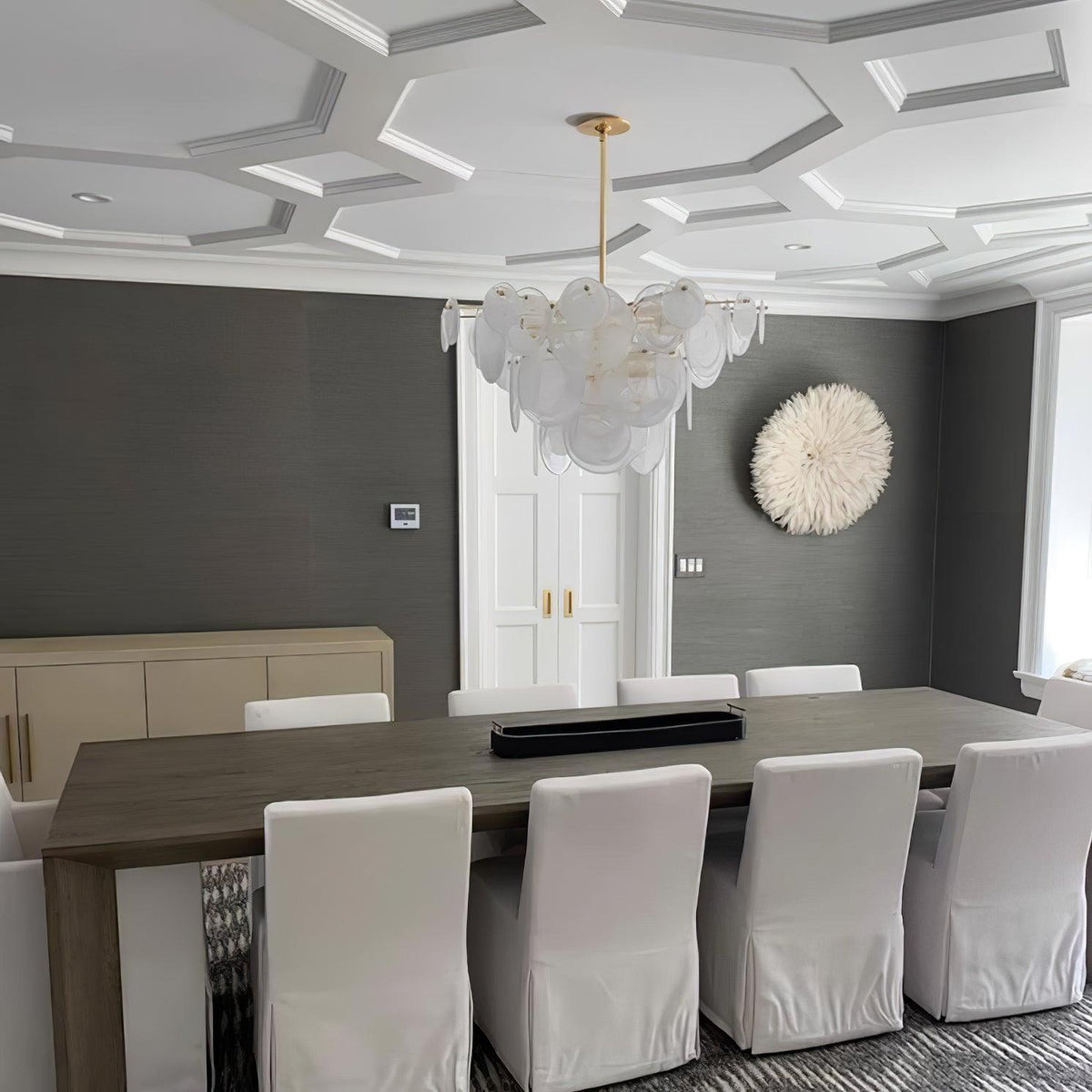 Corena Lustre en Cristal et Laiton avec Disques Luxueux