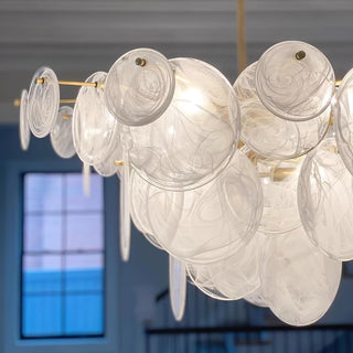 Olvynis Lustre en Cristal et Laiton avec Disques Luxueux