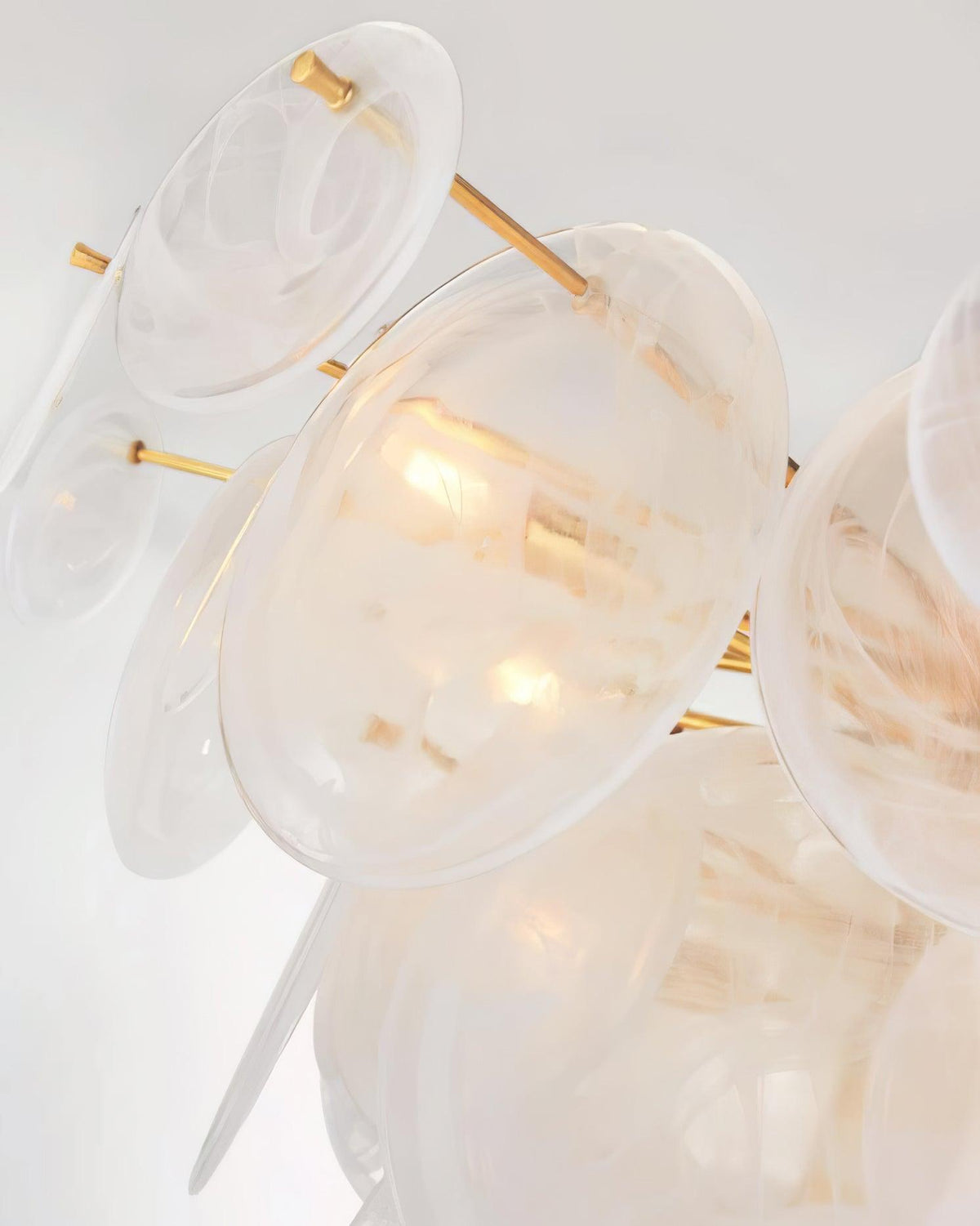 Corena Lustre en Cristal et Laiton avec Disques Luxueux
