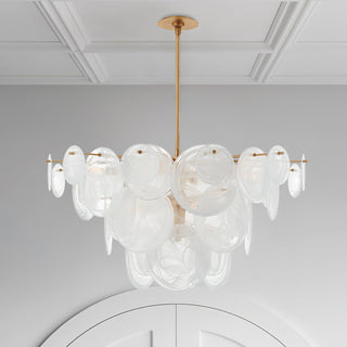 Olvynis Lustre en Cristal et Laiton avec Disques Luxueux