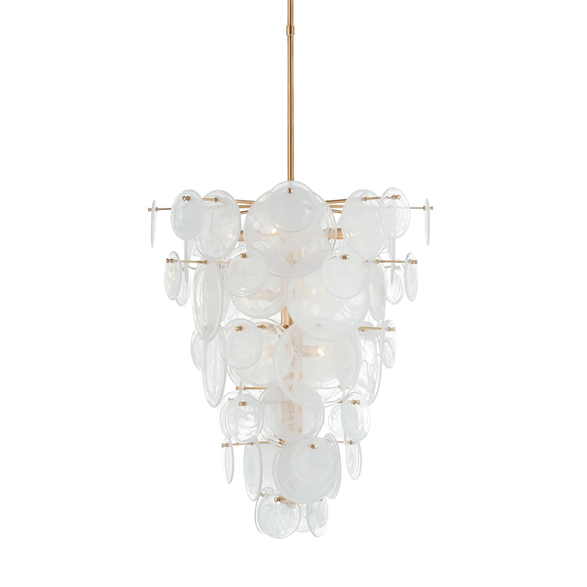 Corena Lustre en Cristal et Laiton avec Disques Luxueux
