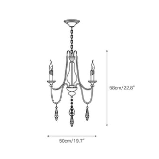 Mote Lustre Laiton Cristal Luxe Postmoderne