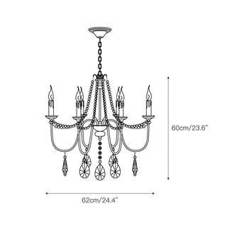 Mote Lustre Laiton Cristal Luxe Postmoderne