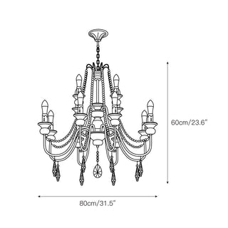 Mote Lustre Laiton Cristal Luxe Postmoderne