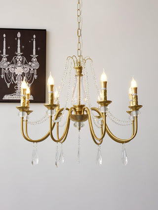 Mote Lustre Laiton Cristal Luxe Postmoderne