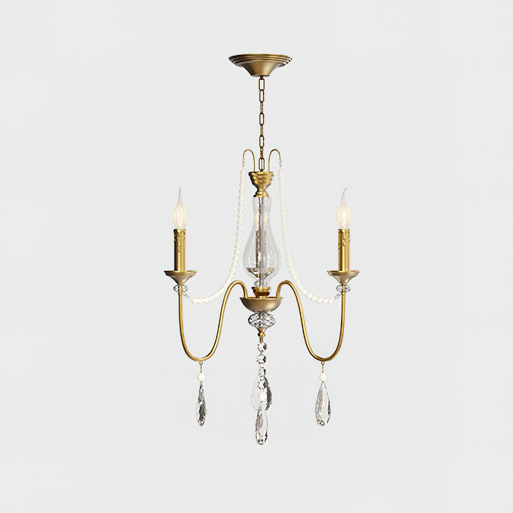 Mote Lustre Laiton Cristal Luxe Postmoderne