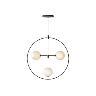 Nexus Lustre Ronde Laiton Verre Minimaliste Moderne