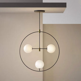 Nexus Lustre Ronde Laiton Verre Minimaliste Moderne