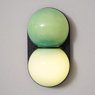 Two Globe Glass Wall Sconce-Neutral Decor