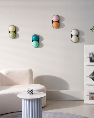 Two Globe Glass Wall Sconce-Neutral Decor