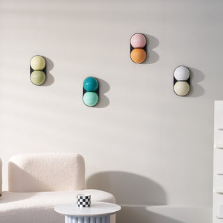 Two Globe Glass Wall Sconce-Neutral Decor