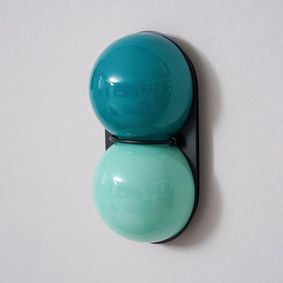 Two Globe Glass Wall Sconce-Neutral Decor