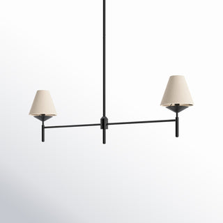 Ulphaa Lustre Tissu Noir Industriel Vintage