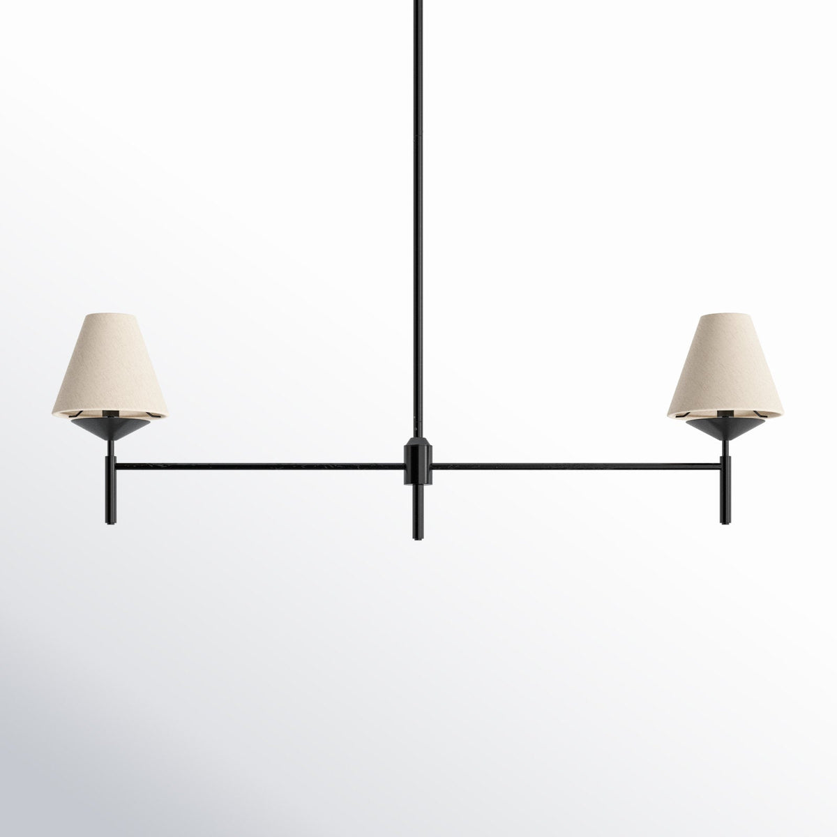 Ulphaa Lustre Tissu Noir Industriel Vintage