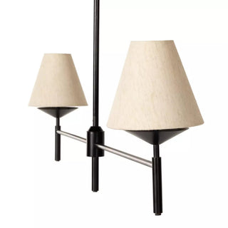 Ulphaa Lustre Tissu Noir Industriel Vintage