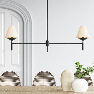 Ulphaa Lustre Tissu Noir Industriel Vintage
