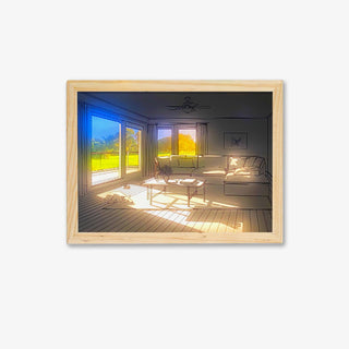 Magdalene Lampe Murale en Bois Art Mural Chien au Soleil