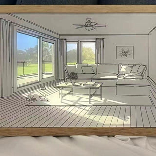 Magdalene Lampe Murale en Bois Art Mural Chien au Soleil
