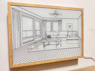 Magdalene Lampe Murale en Bois Art Mural Chien au Soleil