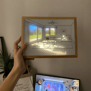 Magdalene Lampe Murale en Bois Art Mural Chien au Soleil
